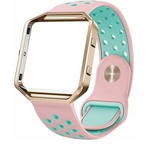 Pink and Light Blue Fitbit Band